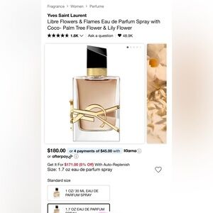 YSL Libre Flowers & Flames Eau de Parfum Spray with Coco